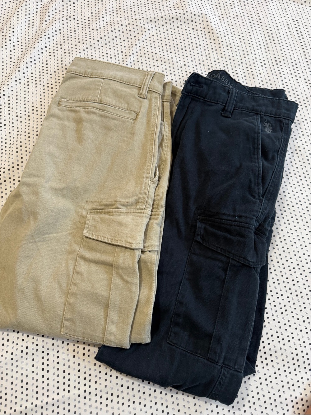 US Polo Cargo Pants - Black & Khaki
